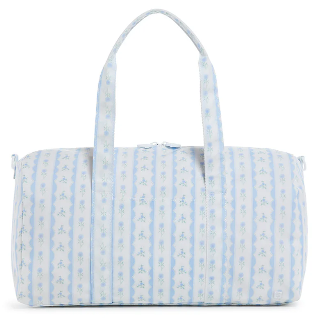 Weekender Ribbon Floral Blue Duffel Bag