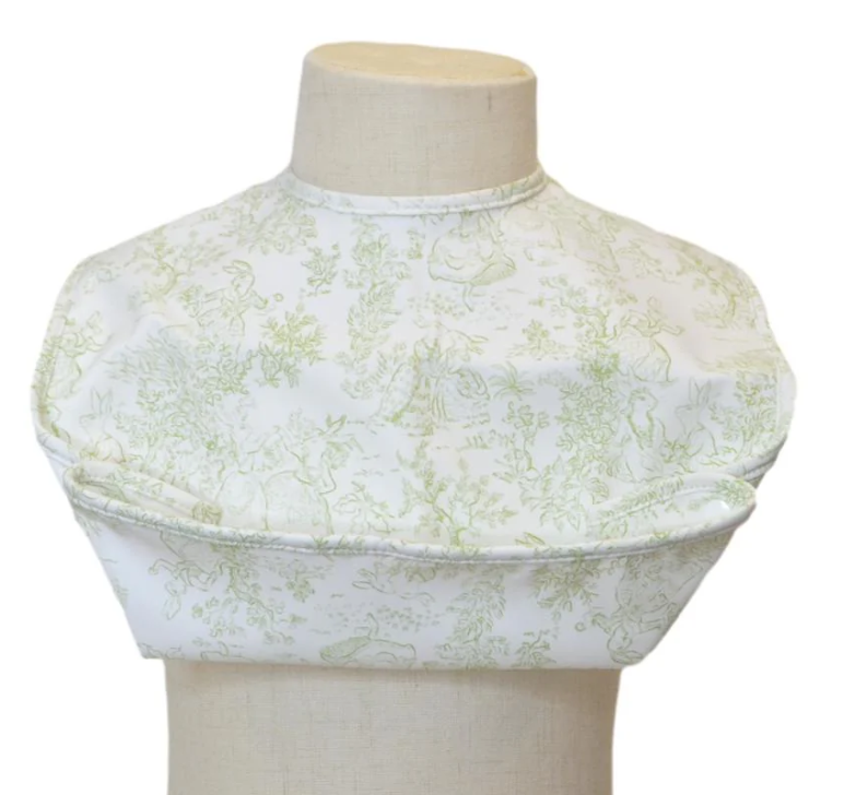 Best Bib Bunny Toile Green