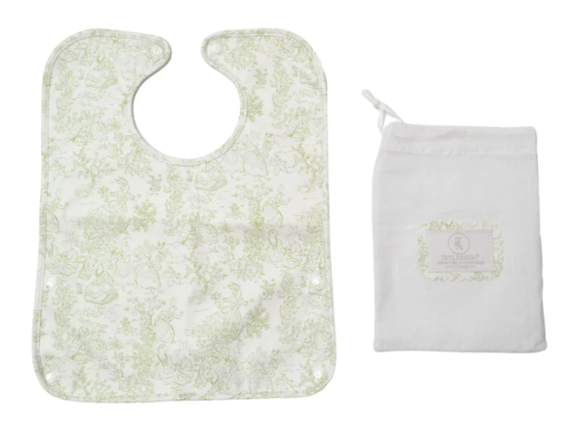 Best Bib Bunny Toile Green