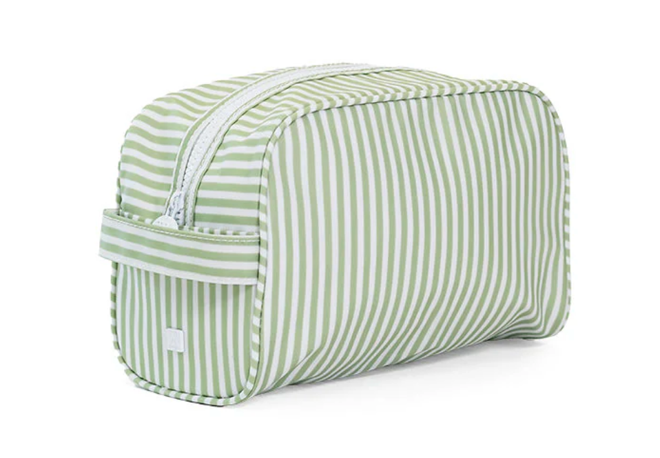 Stowaway Toiletry Bag Pimlico Stripe Sage