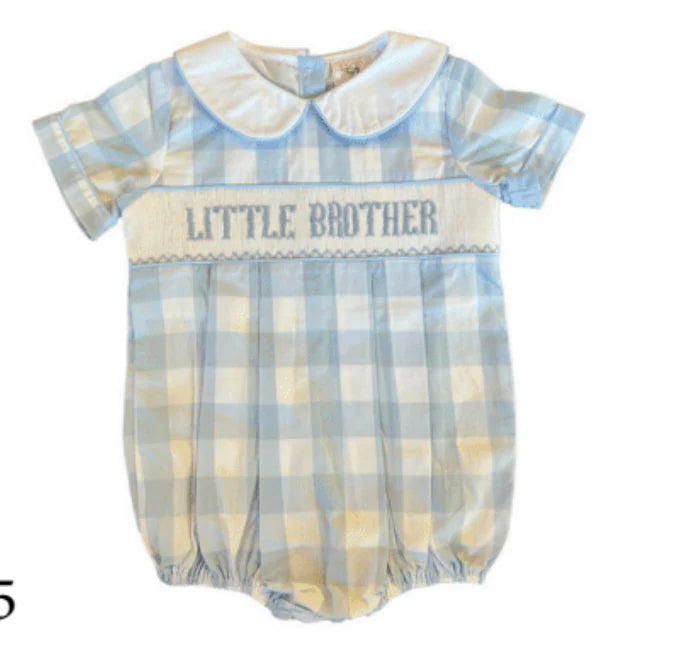 Little Brother Bubble Blue Check