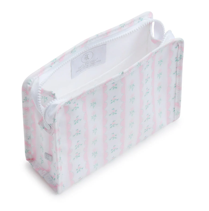 Roadie Medium Zip Pouch Pimlico Stripe Pink