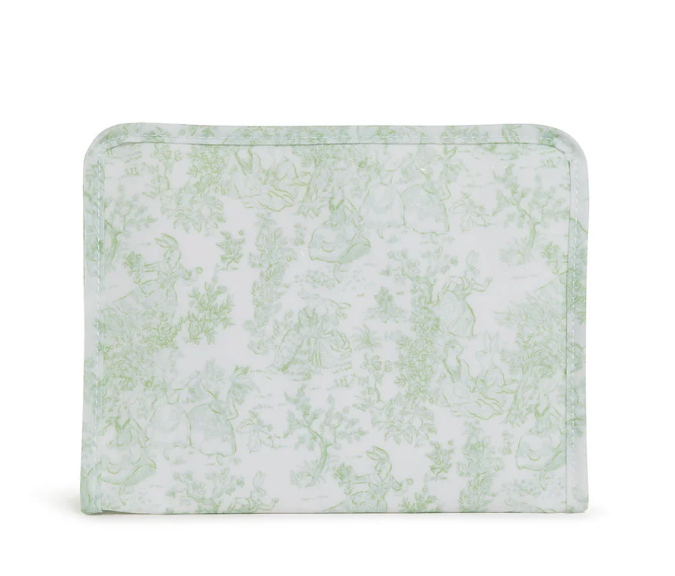 Roadie Medium Zip Pouch Bunny Toile Green