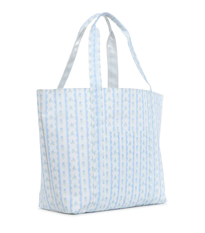 Jumbo XL Tote Ribbon Floral Blue