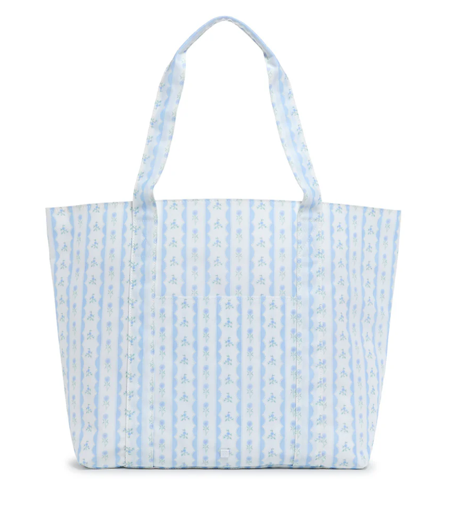 Jumbo XL Tote Ribbon Floral Blue