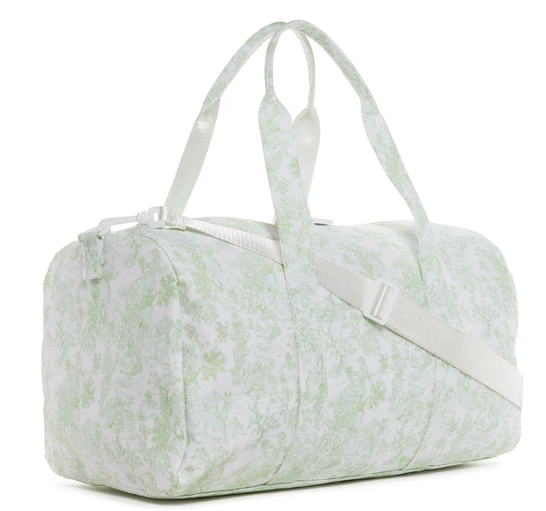 Weekender Bunny Toile Green Duffel Bag