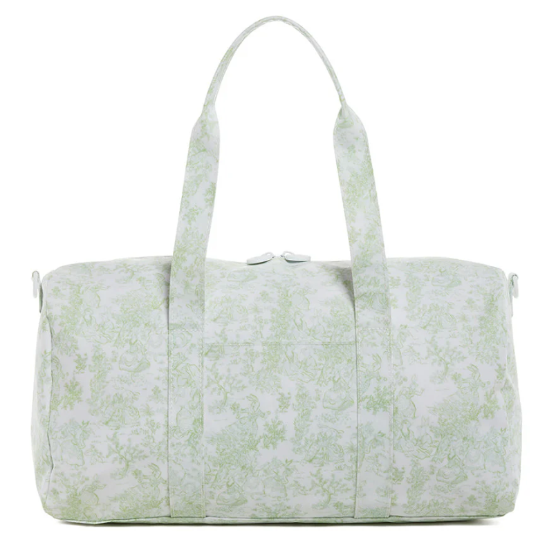Weekender Bunny Toile Green Duffel Bag