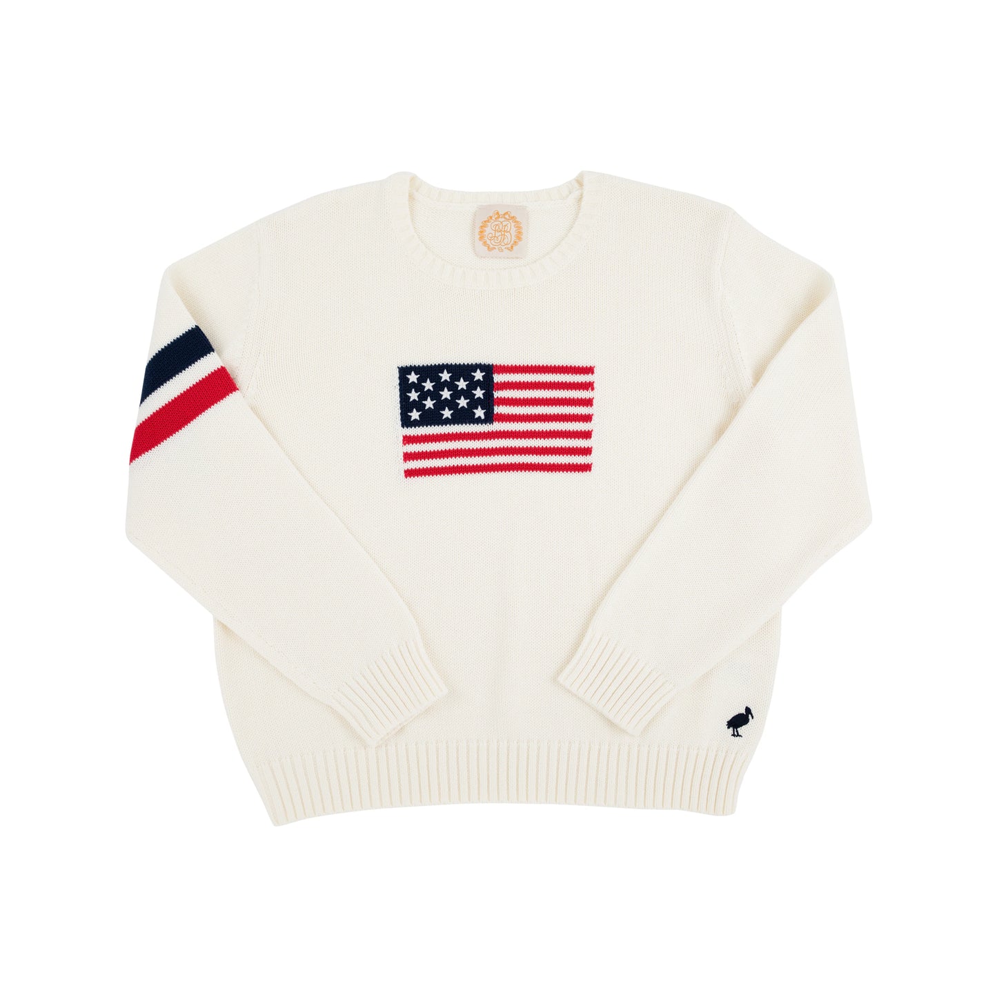 Seaton Sweater Intarsia Palmetto Pearl/American Flag
