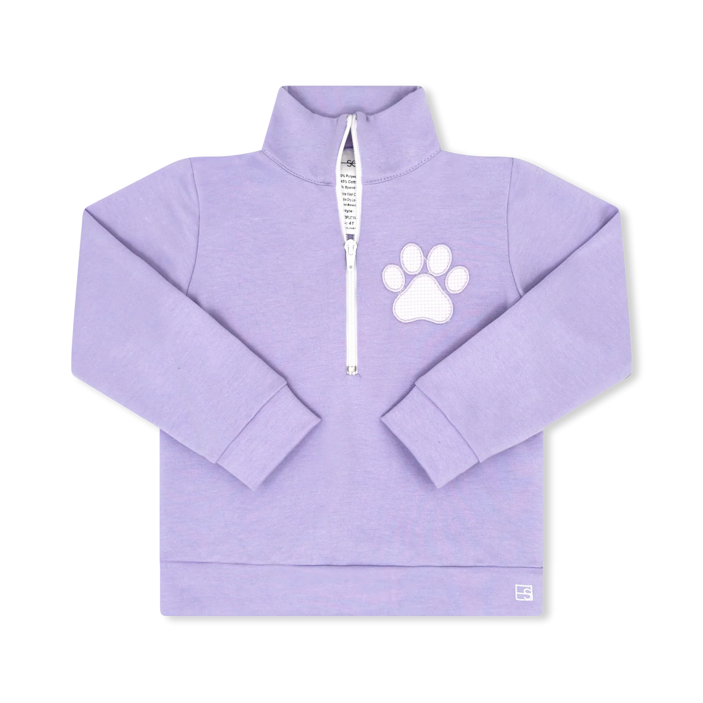 Hayden Half Zip Petal Purple Paw Set