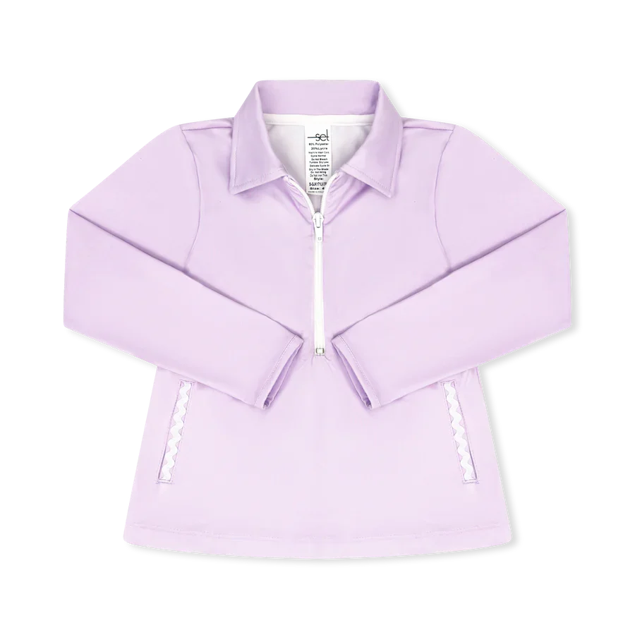 Heather Half Zip Petal Purple Pure Coconut