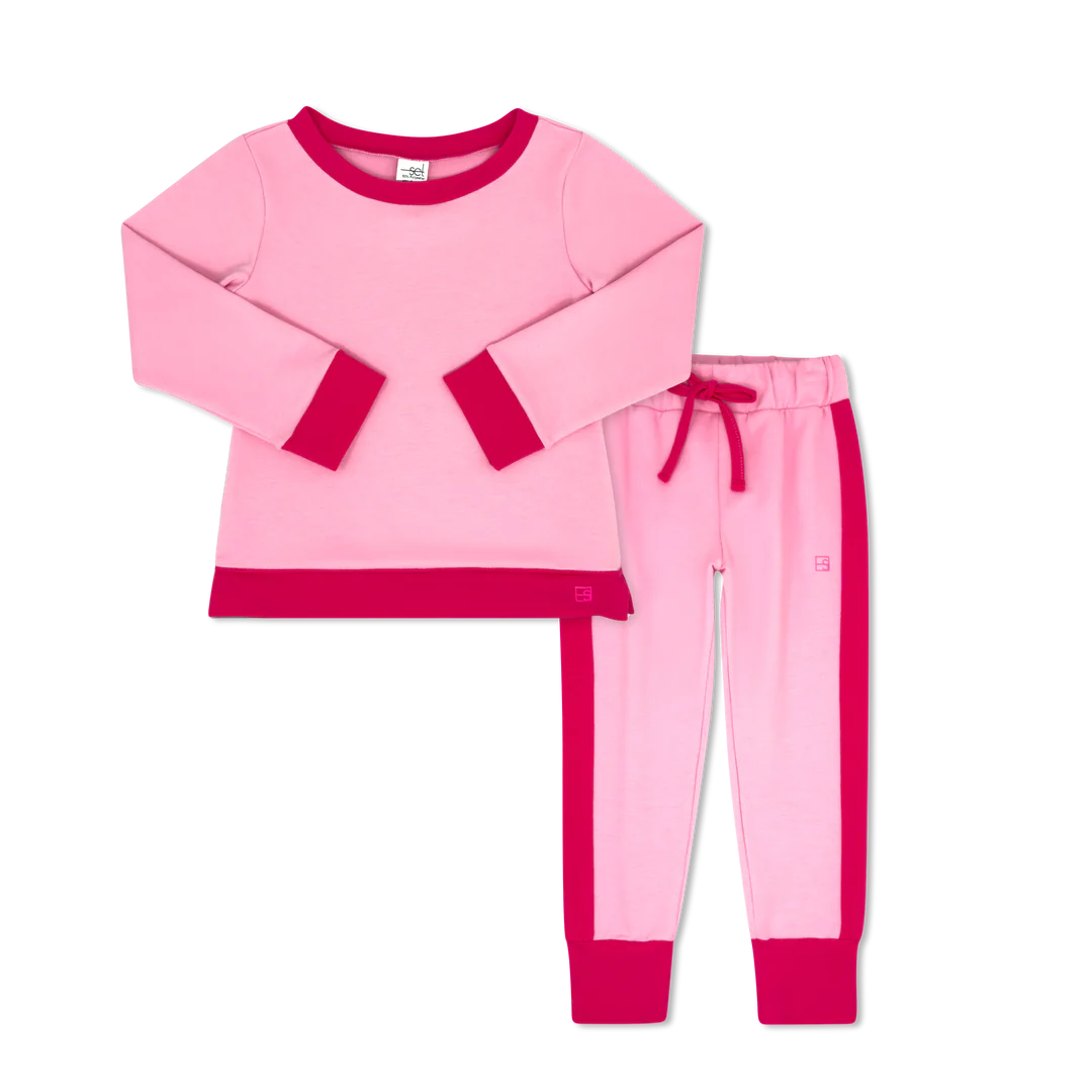 Selena Jogger Set Cotton Candy Pink/Power Pink