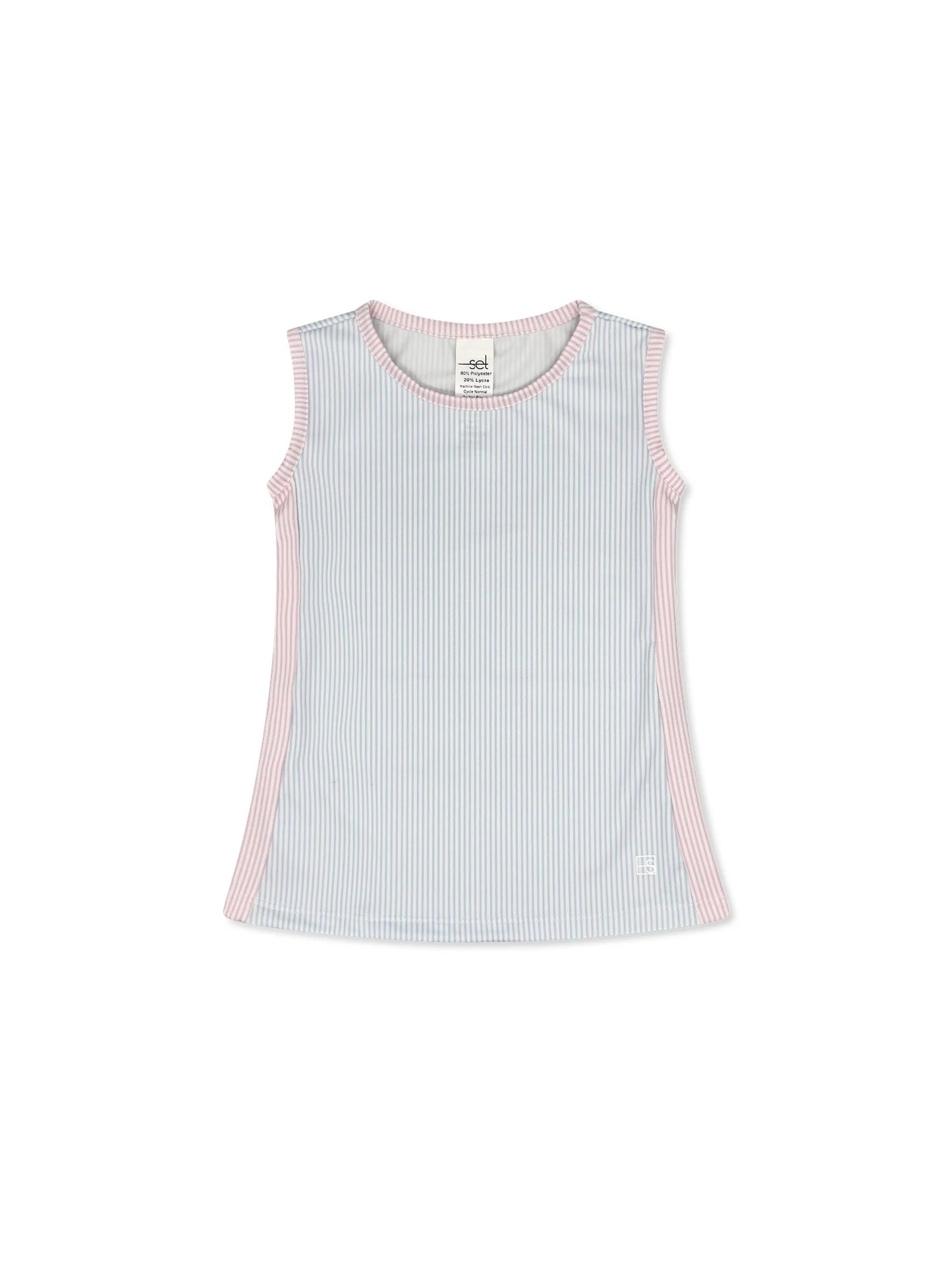Maddy Tank Blue Ministripe/Pink Ministripe
