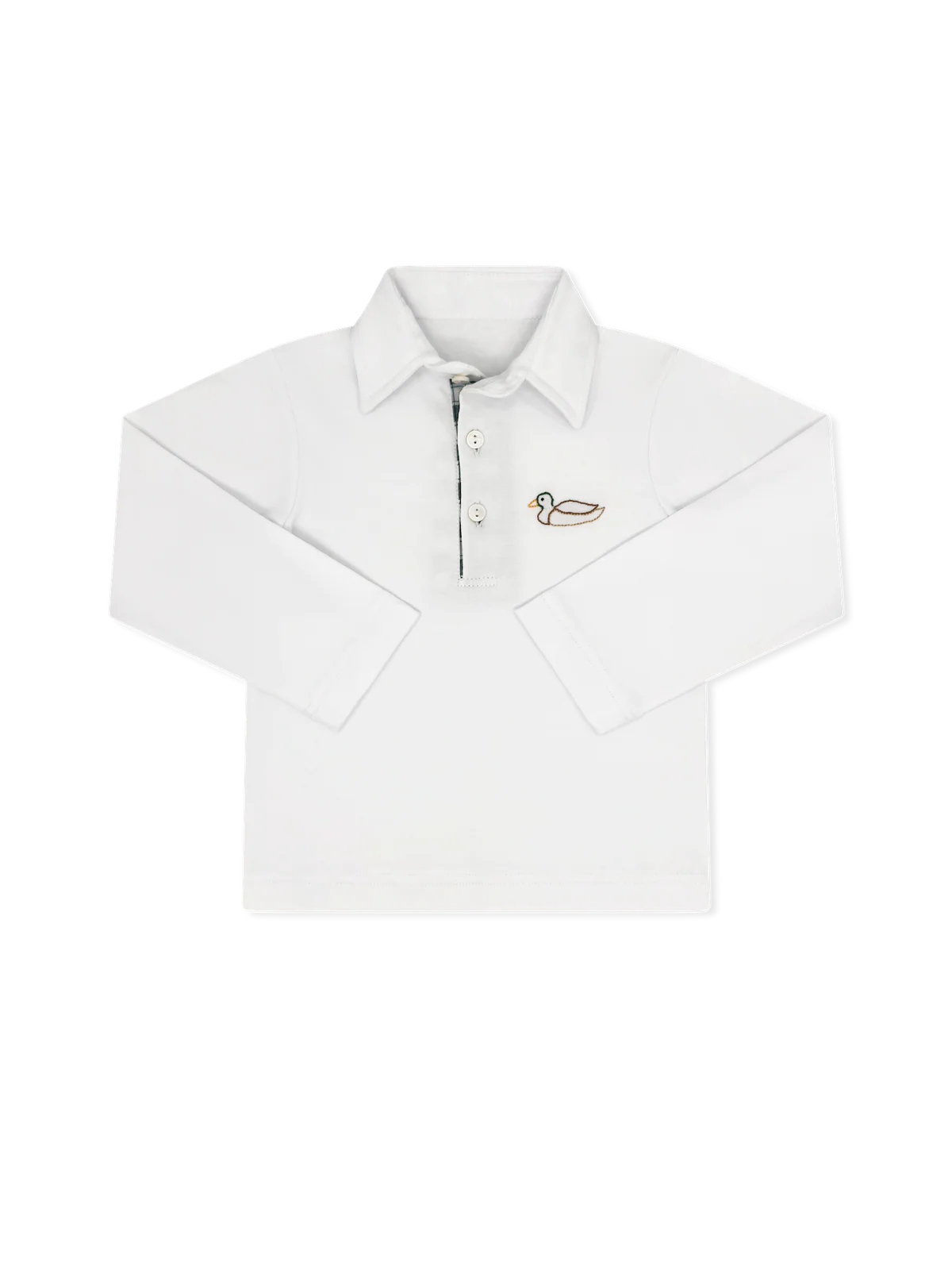 Parker Polo LS Willoughby White Knit/ Mallard