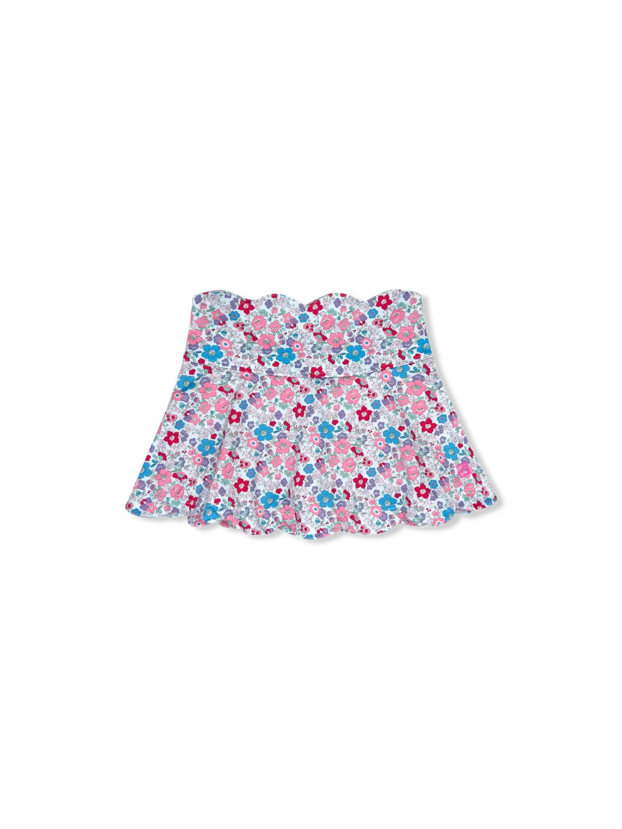 Zoe Scallop Skort Bloomberry Floral/Power Pink