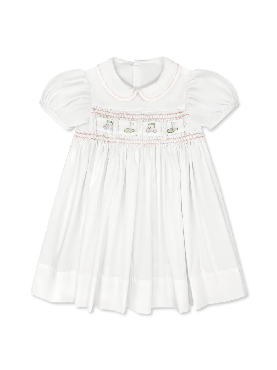 Ruth Ribbon Dress Blessings White/Pleasant Pink
