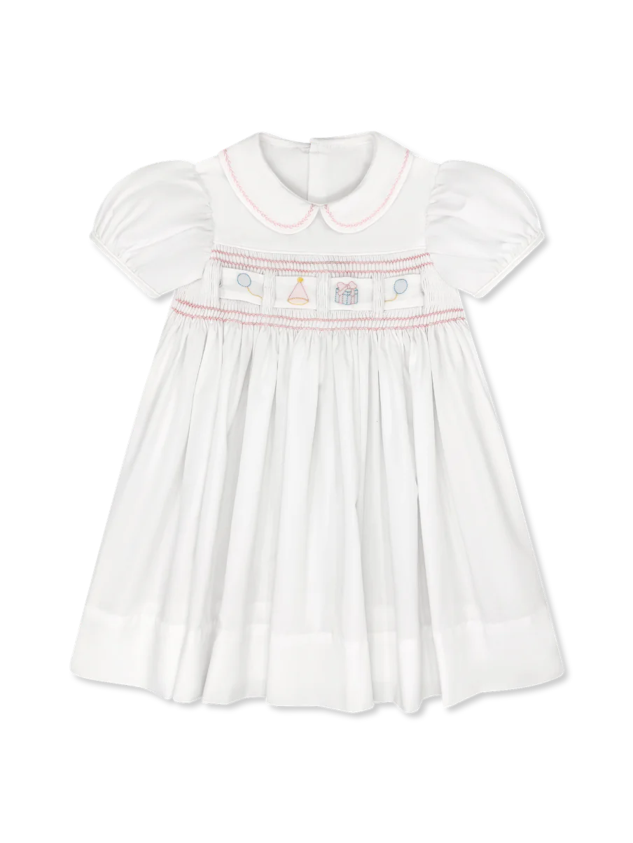 Ruth Ribbon Dress Blessings White/Pleasant Pink