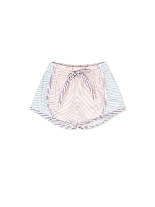 Elise Short Cotton Candy Pink/Blue/Purple Ministripe