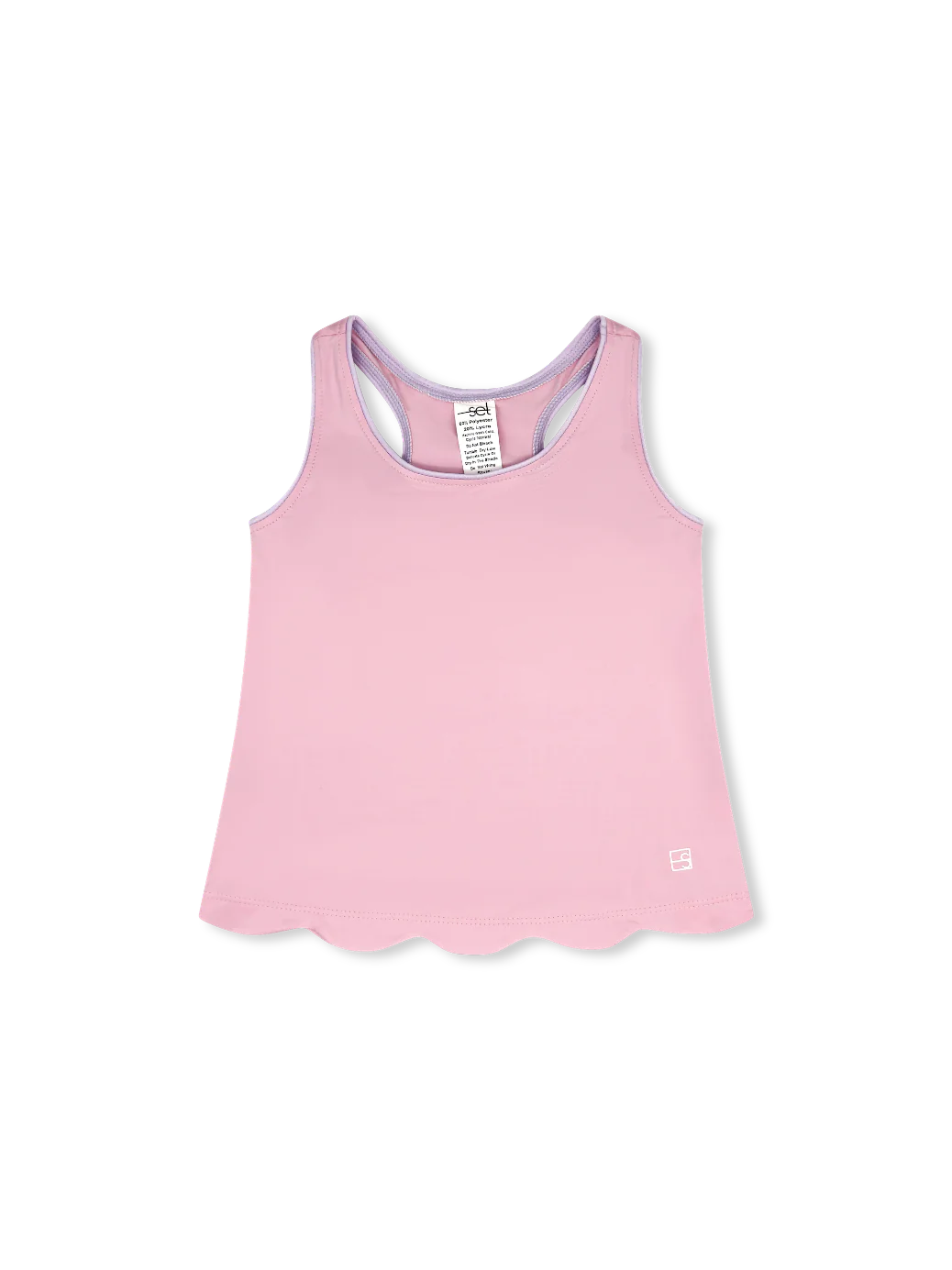 Anna Scallop Tank Cotton Candy Pink/Purple