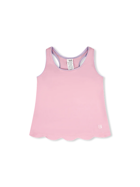 Anna Scallop Tank Cotton Candy Pink/Purple