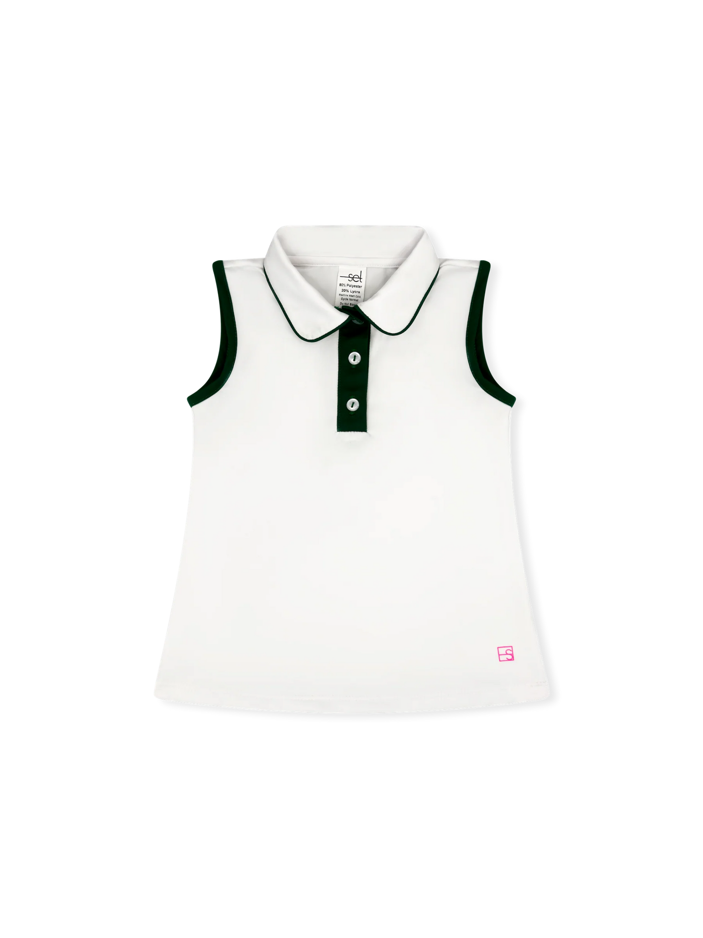 Gabby Tank Pure Coconut/Green