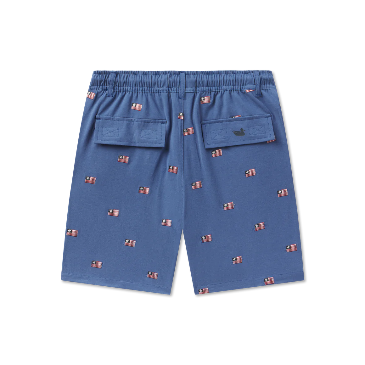 Youth Southern Classics Swim Trunk Chambray Flags Navy