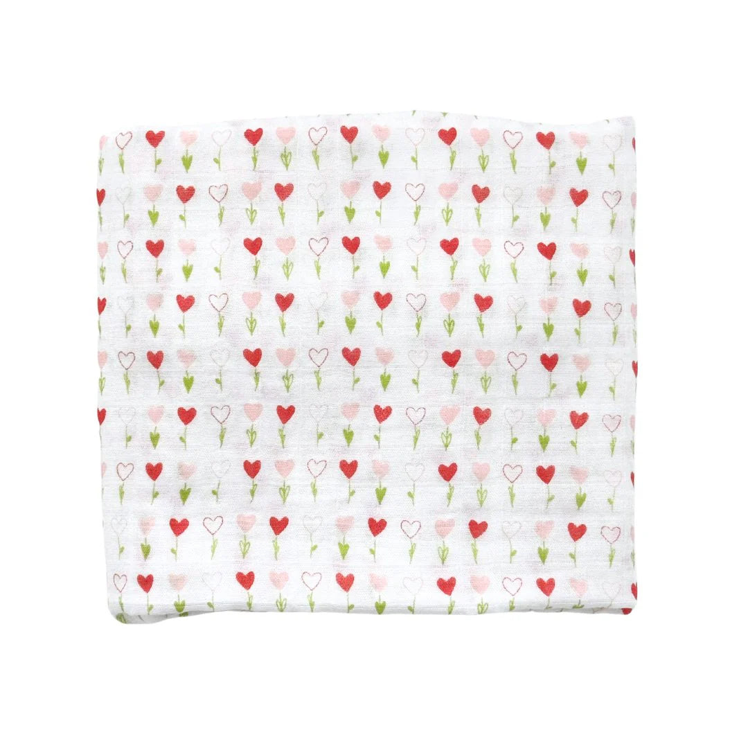 Bamboo Muslin Swaddle Blanket Growing Love