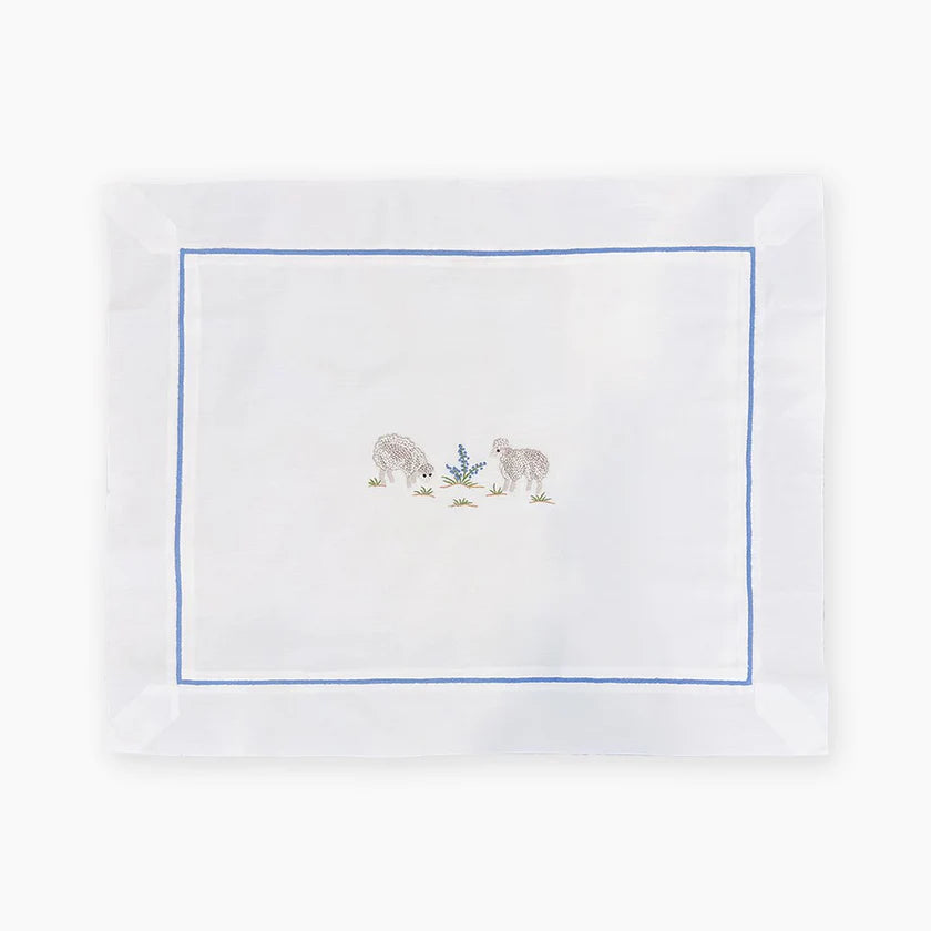 Blue Sheep Pillowcase