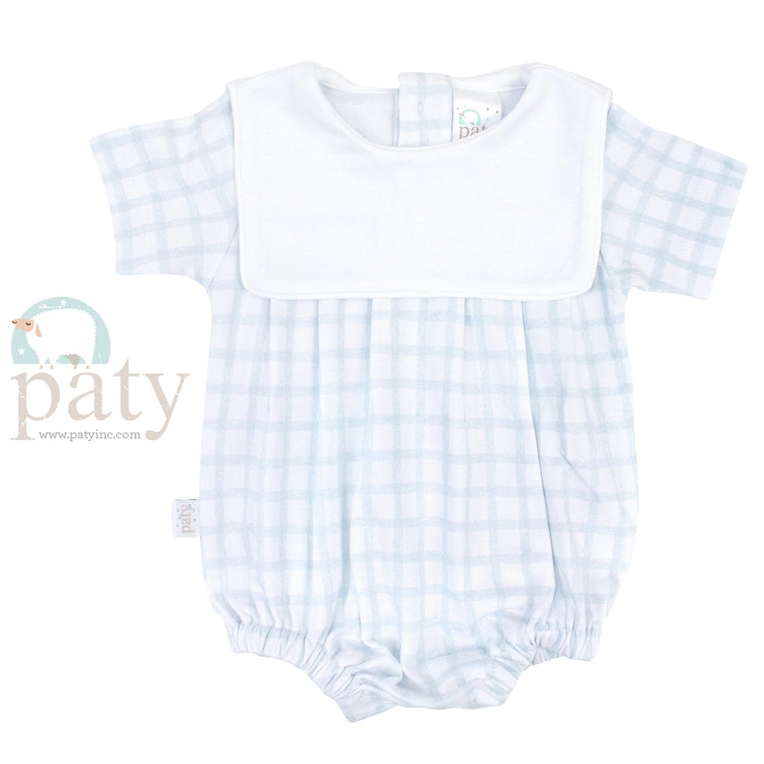Paty Pima Bib Bubble Blue Gingham