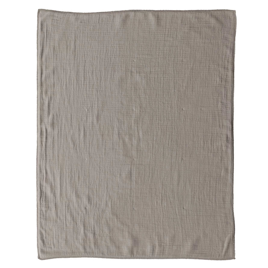 Cotton Double Cloth Baby Blanket Taupe