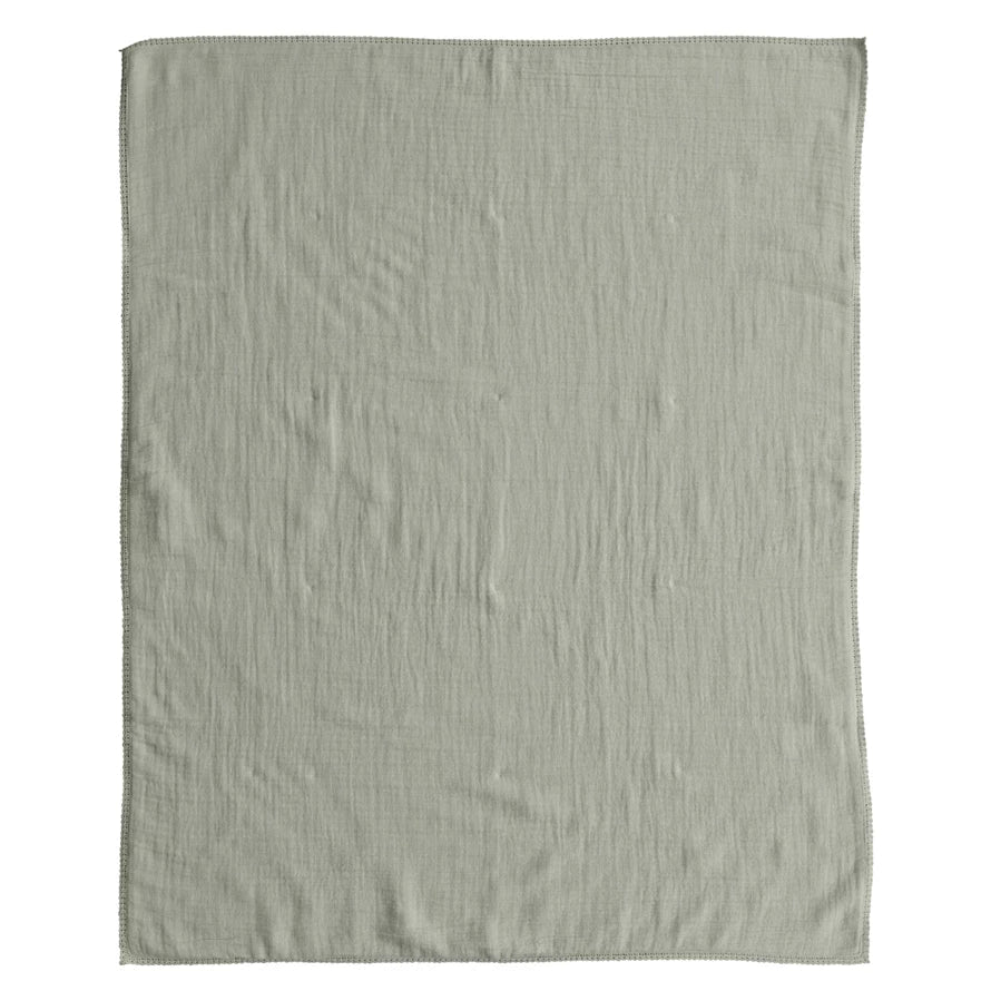 Cotton Double Cloth Baby Blanket Green