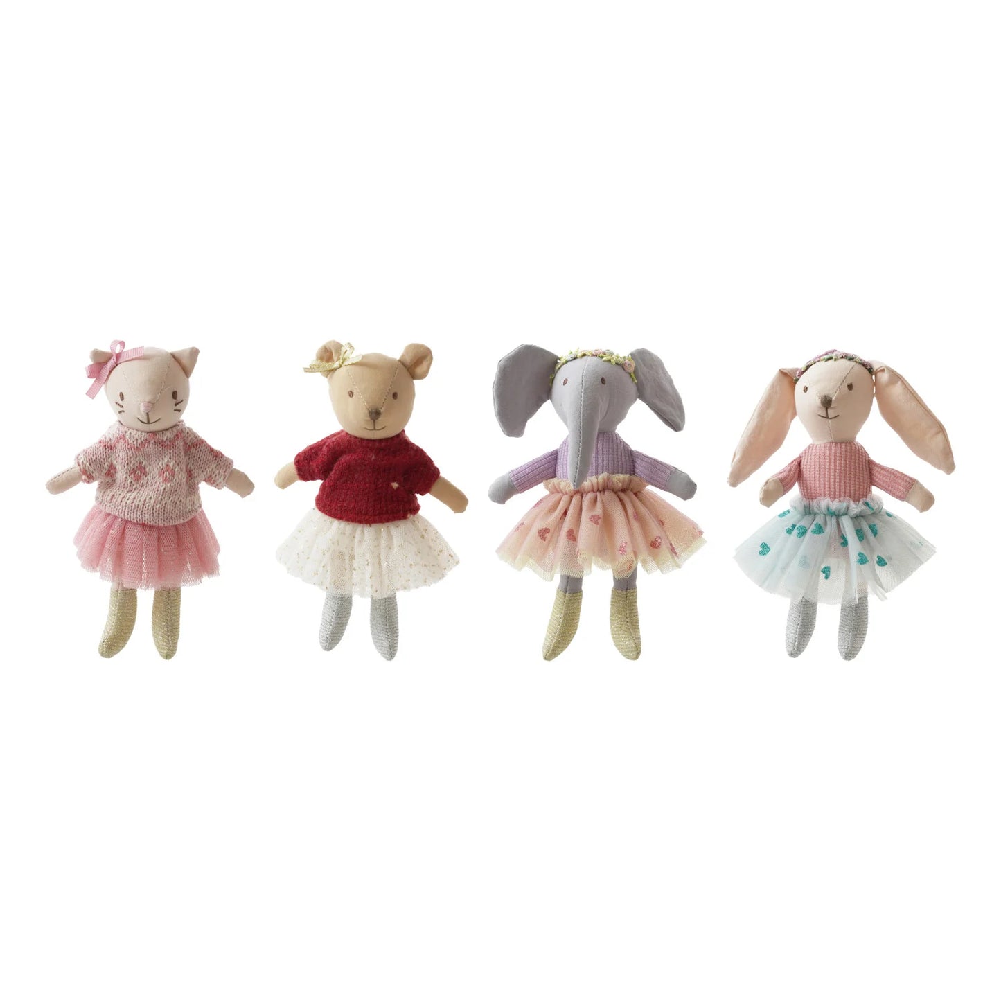 Plush Cotton Animal in Clothes/Dress Asst Styles
