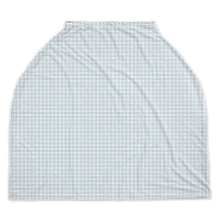 Car Seat Cover Gingham Blue