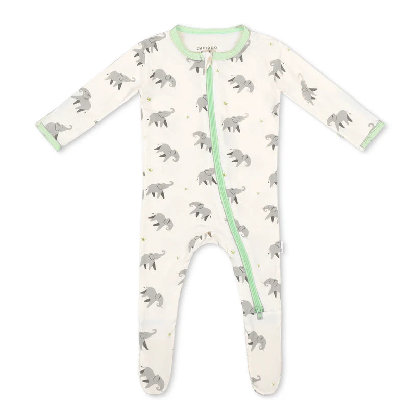 Elephant Zippered Footie