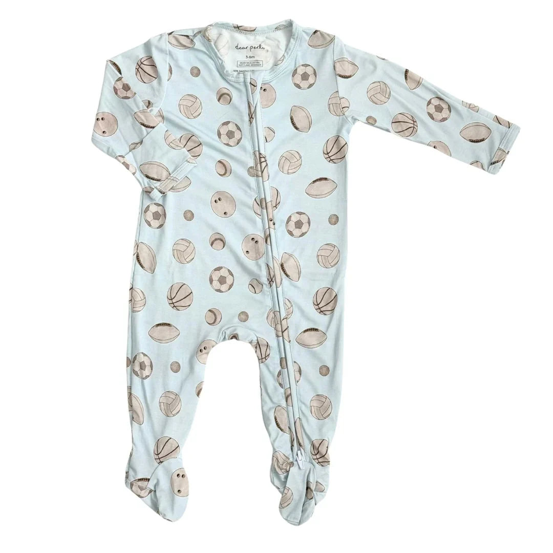 Baby Ballers Footie Zippered Once Piece