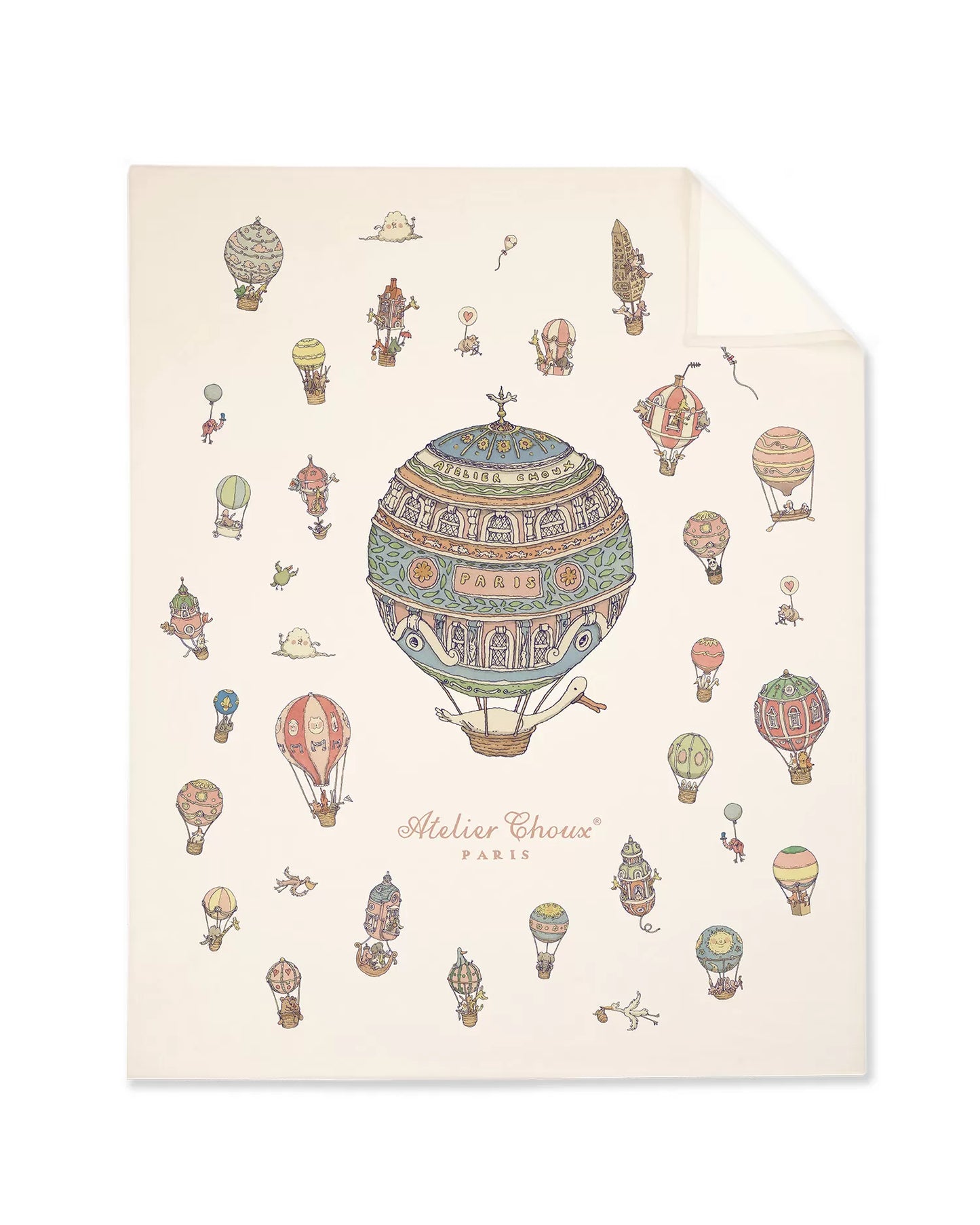 Cashmere Blanket Hot Air Balloons