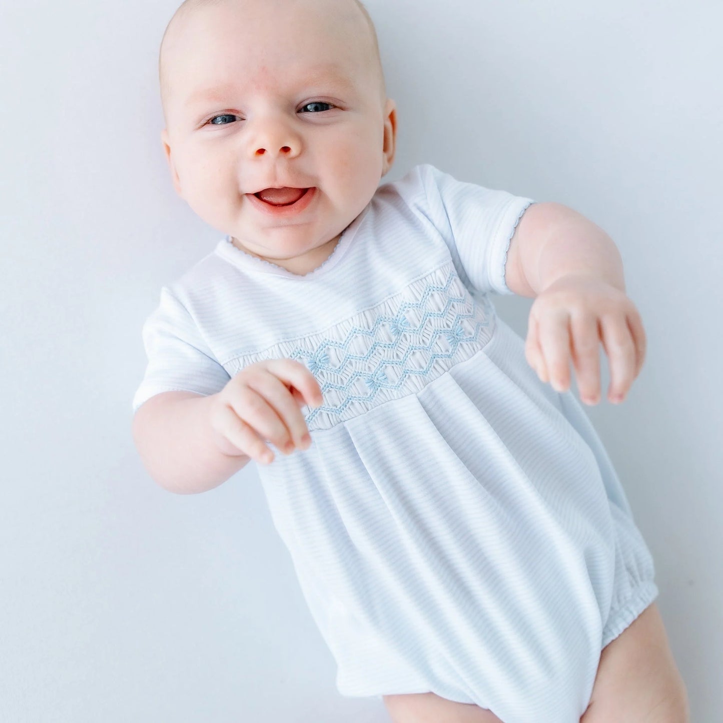 Jacob Smocked Bubble Light Blue