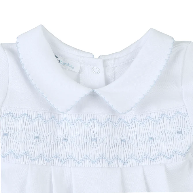 Lizzie and Landon's Smocked Collared S/S  Boy Bubble LB