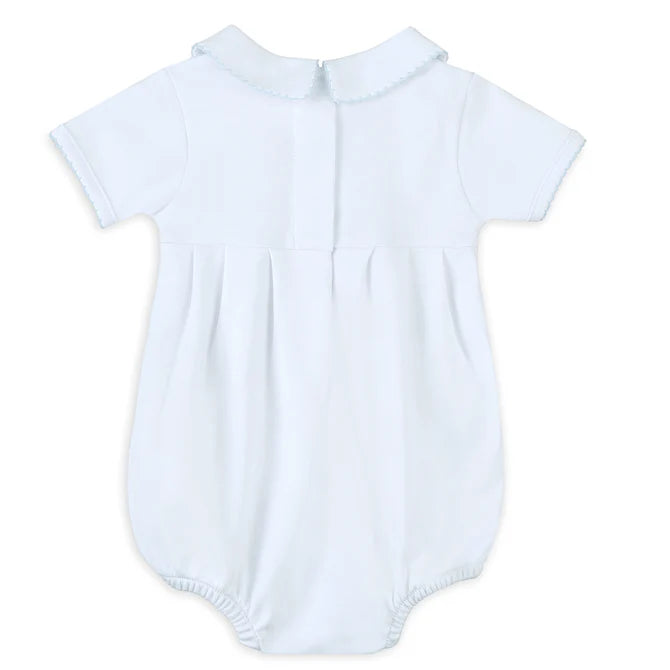 Lizzie and Landon's Smocked Collared S/S  Boy Bubble LB