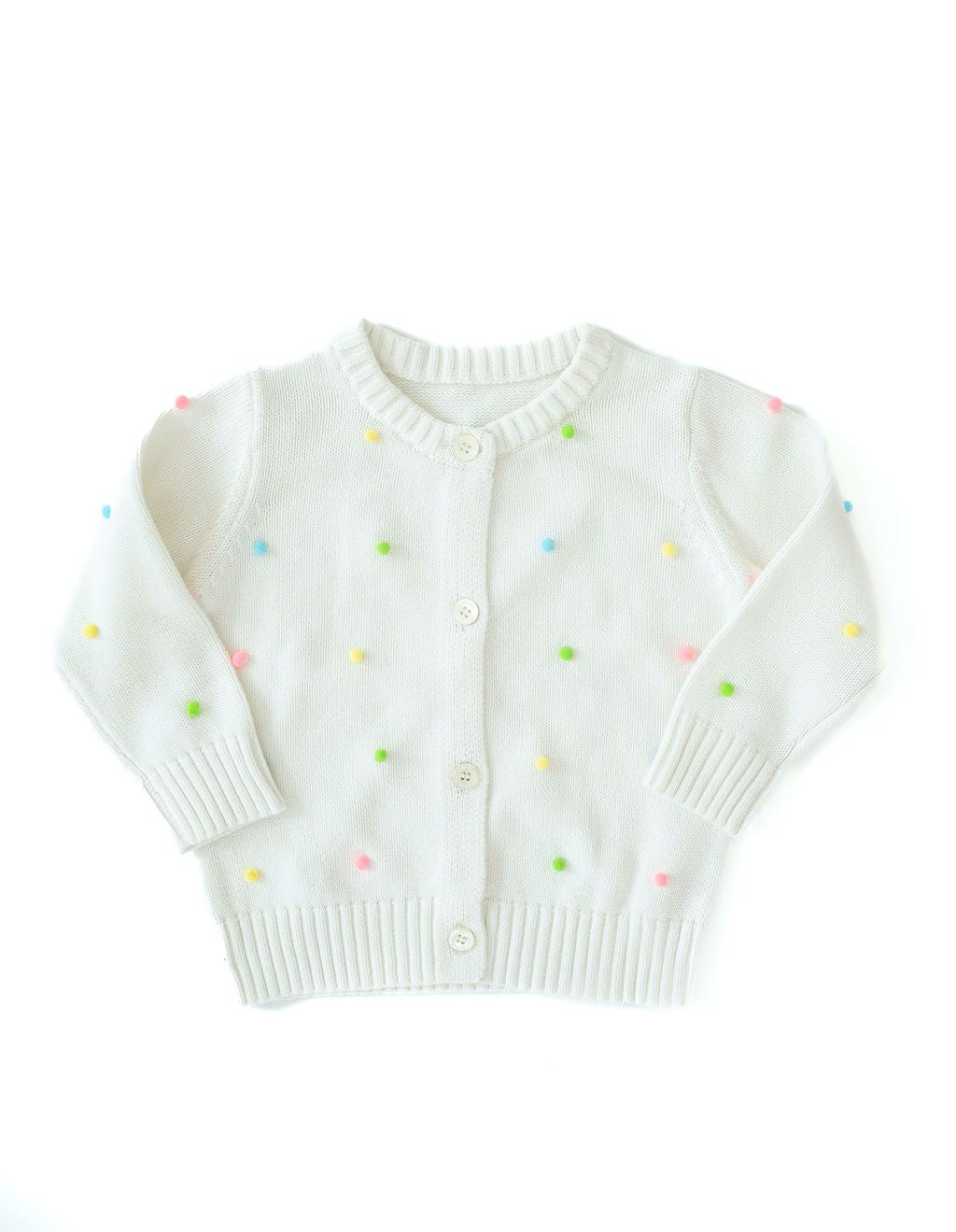 Pastel Pompom Cardigan