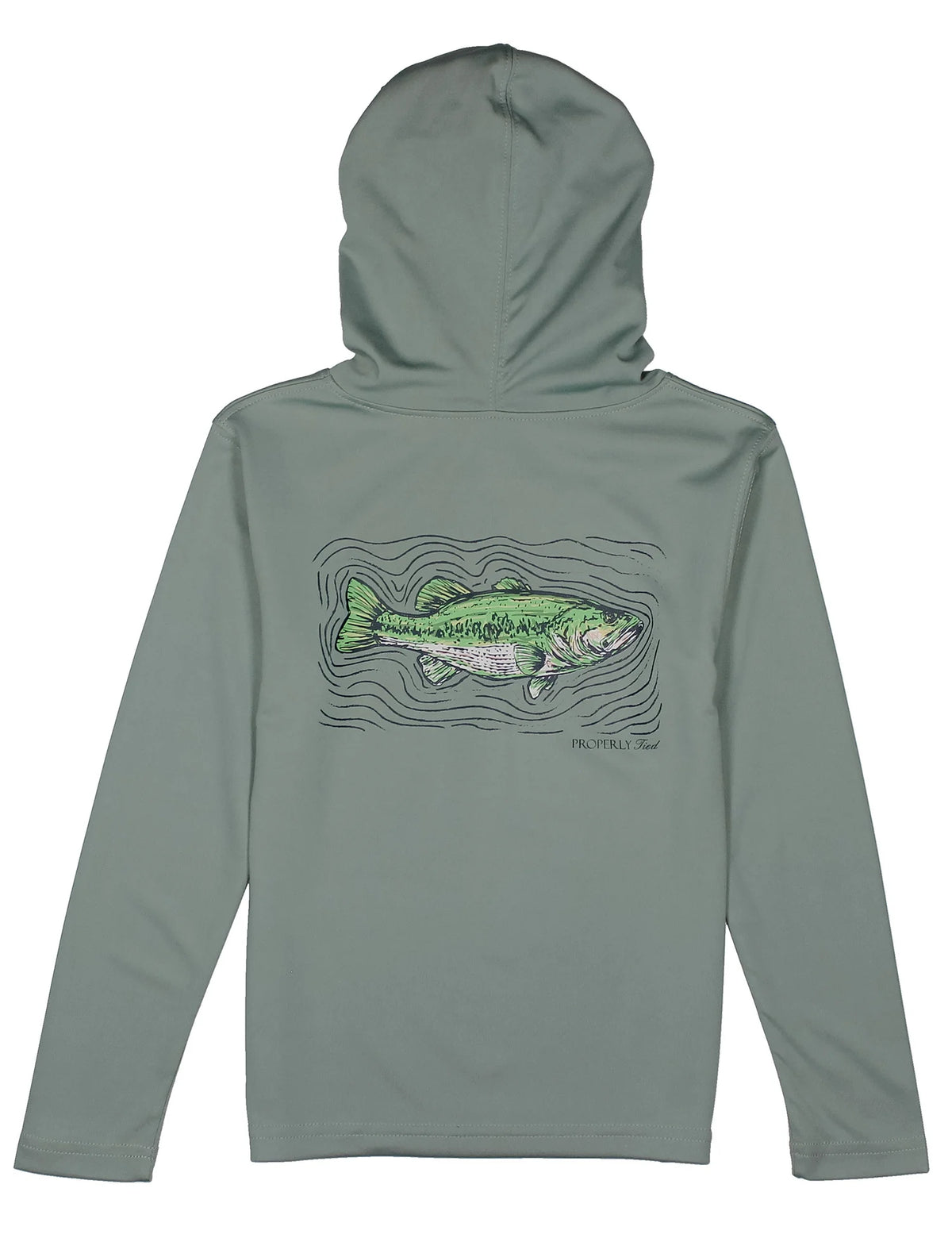 Boys Shade Performance Hoodie Spotted Bass Fog