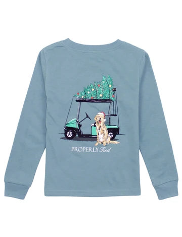 Boy's Santa Caddy LS Steel Blue