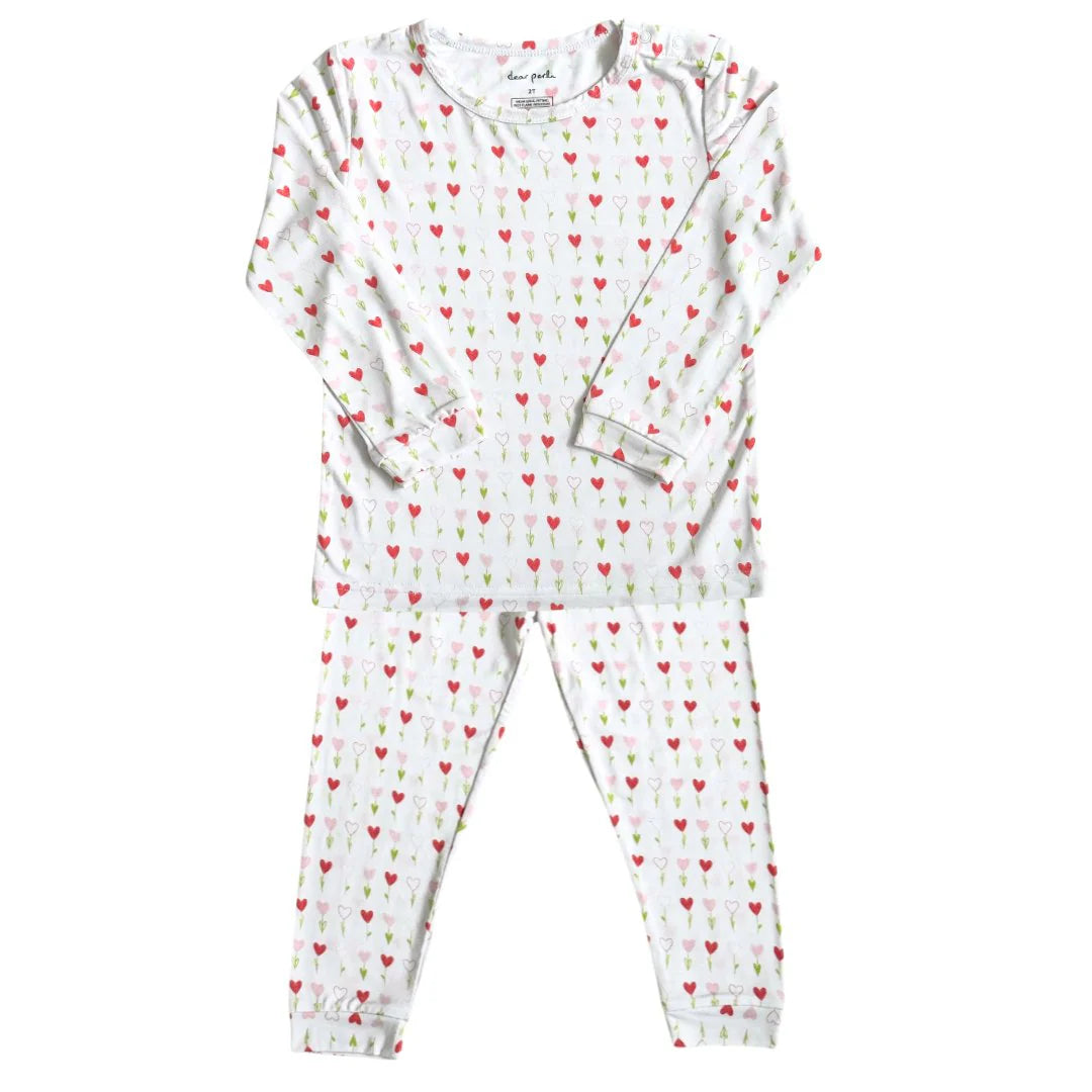 Long Sleeve Pajamas Two-Piece Set Growing Love