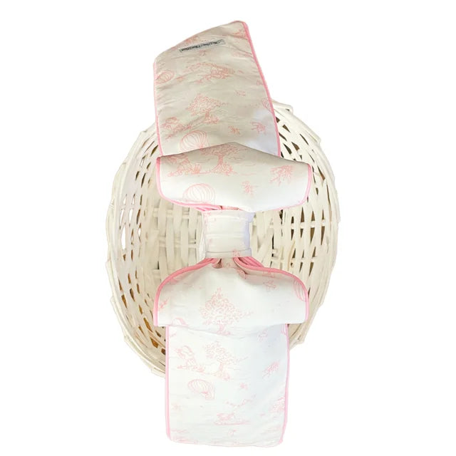 Pink Toile Basket Bow