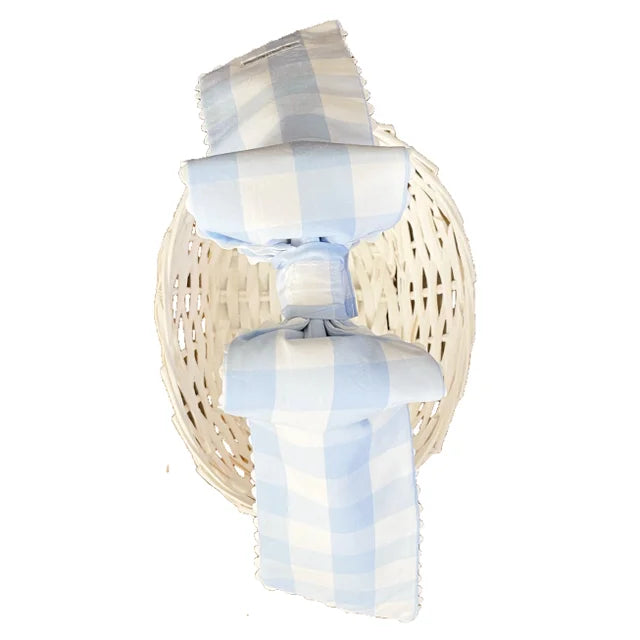 Blue Buffalo Check Basket Bow