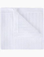 White Pointelle Knit Blanket