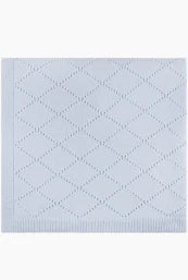 Blue Diamond Pointelle Knit Blanket