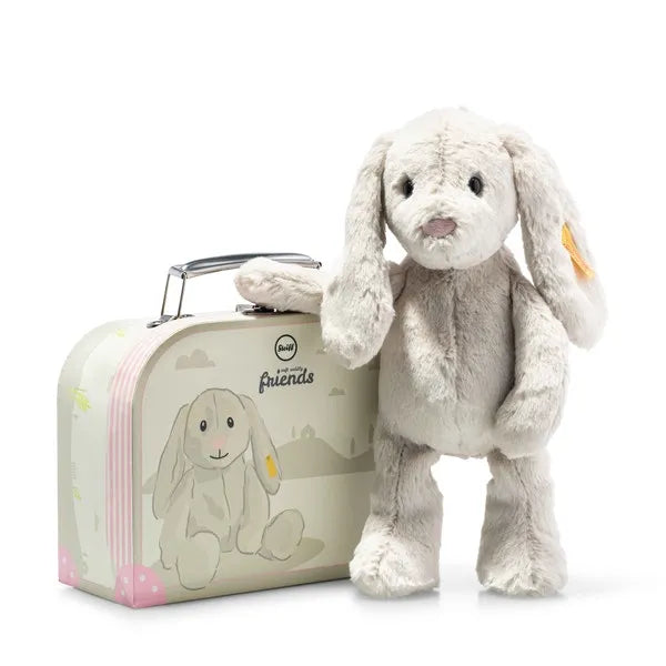 Hoppie Rabbit in Light Grey Suitcase
