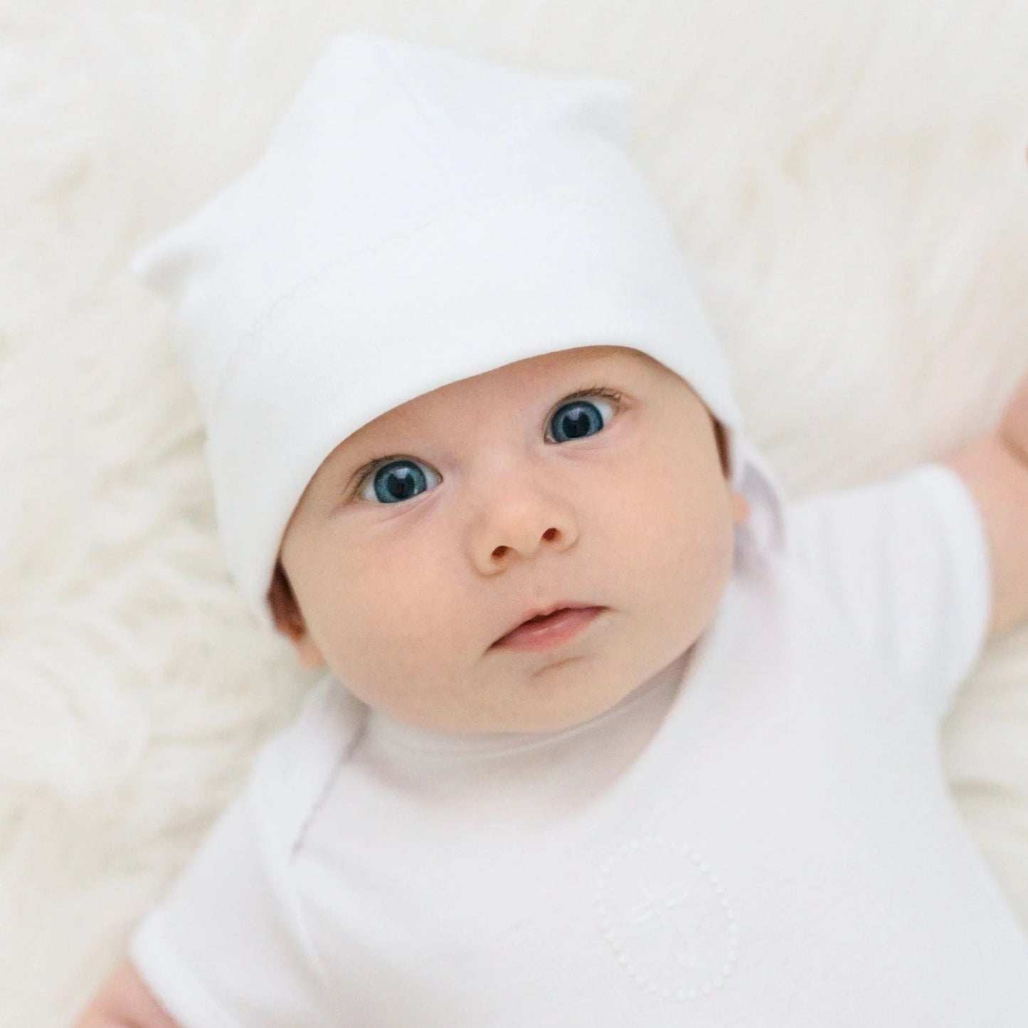 Essentials White Hat with White Trim