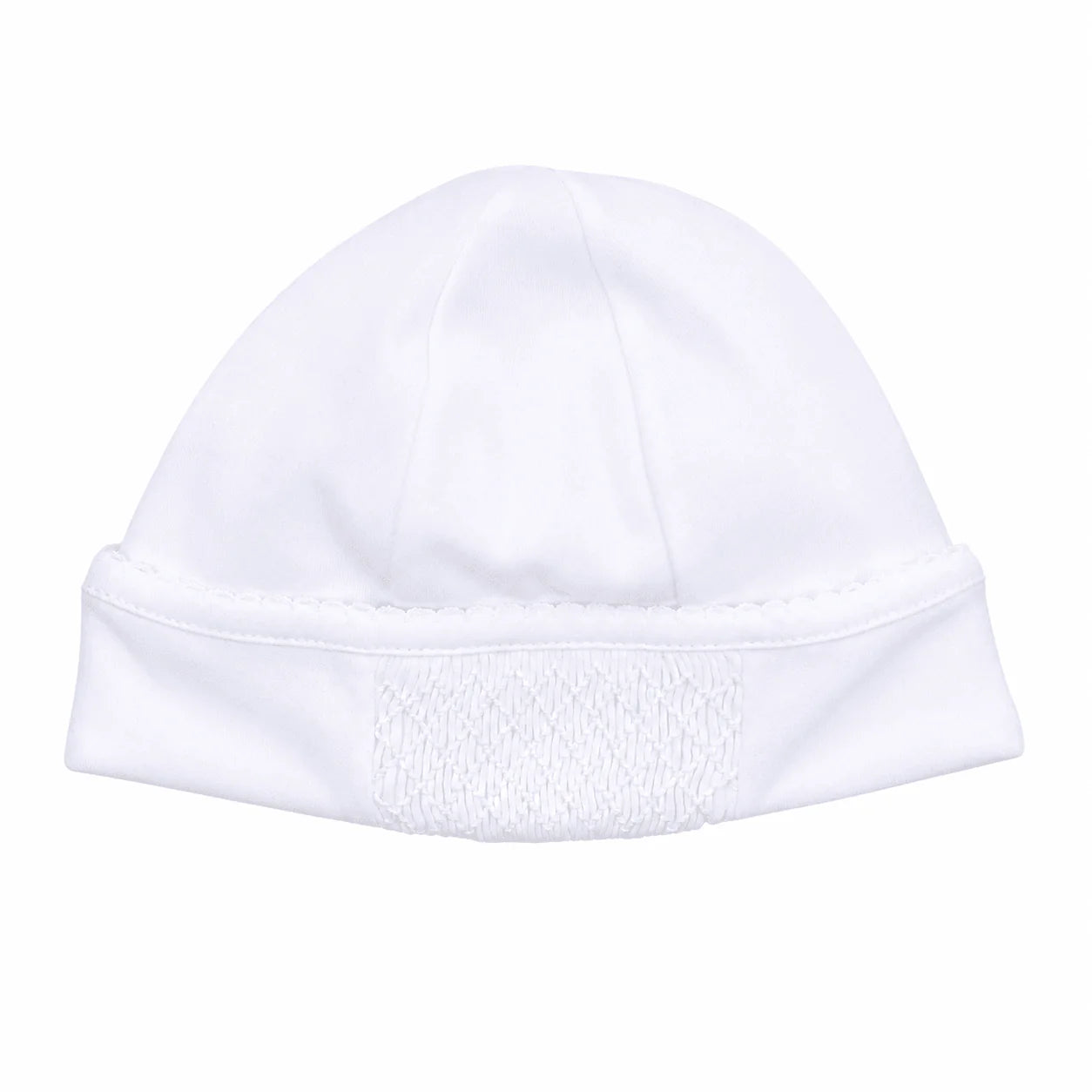 Solid Essentials White Smocked Hat