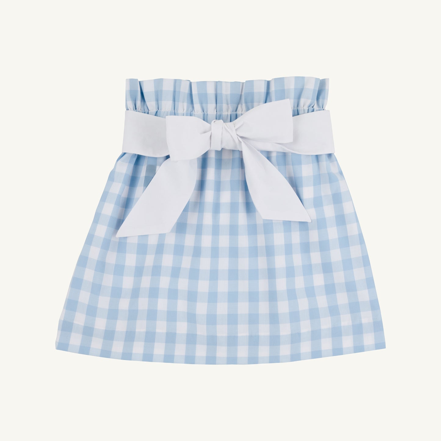 Beasley Bow Skirt Woven Yarn Barrington Blue Check/Worth Ave White